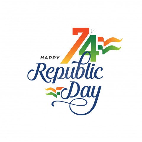 74th Indian Republic Day Celebration Design Template