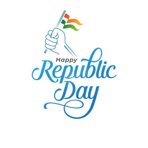 Indian Happy Republic Day Typography Design Template