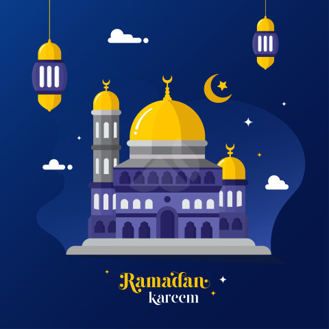 Ramadan Kareem festival season vector greeting design template