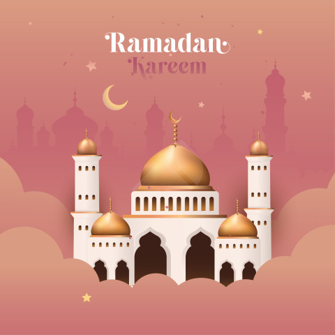 Ramadan Kareem festival season vector greeting design template