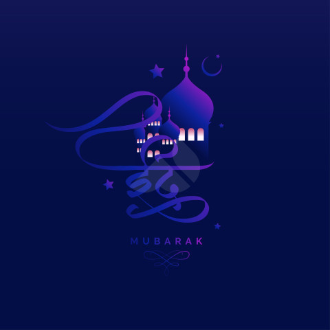 Eid Mubarak Hindi Greeting Design Background Template