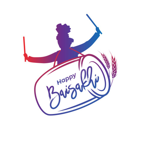 Happy baisakhi festival vector design background