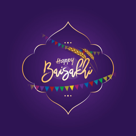 Happy baisakhi festival social meadia post design template