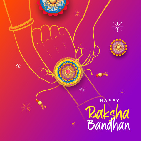 Happy Raksha Bandhan Banner Template Vector Illustration