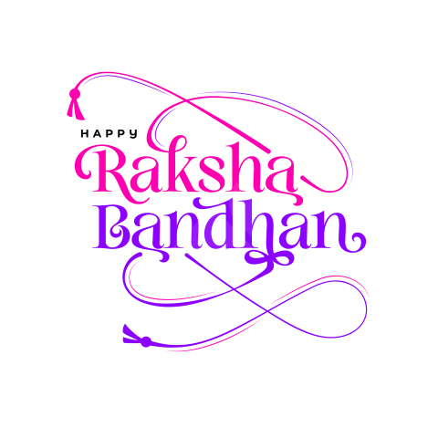 Happy Raksha Bandhan Typographic Design Vector Illustration