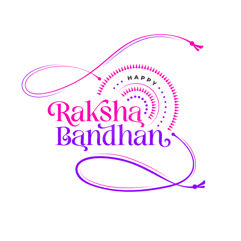 Happy Raksha Bandhan Typographic Design Template
