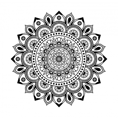 Decorative Round Floral Mandala Ornaments Design