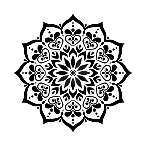 Decorative Round Floral Mandala Ornaments Design