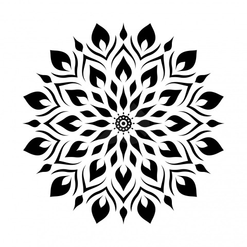 Decorative Round Floral Mandala Ornament