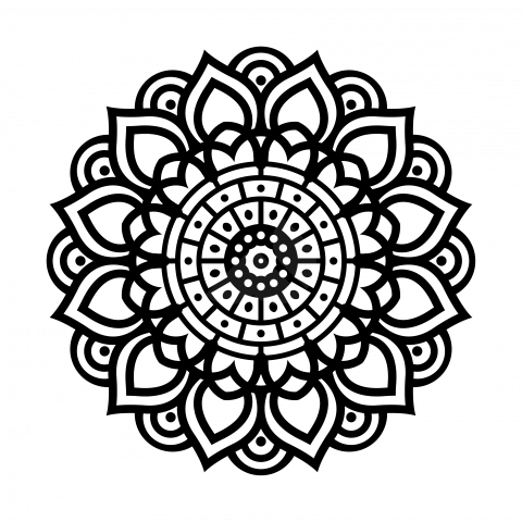 Decorative Round Floral Mandala Ornament Design