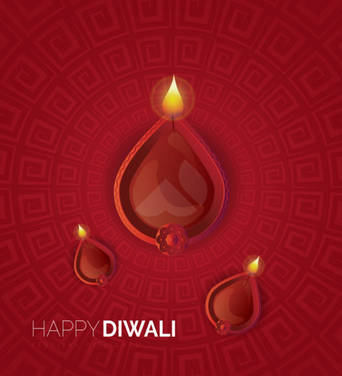 Diwali Wishes Greeting Background Template