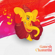 Happy Ganesh Chaturthi indian festival celebration background vector Illustration