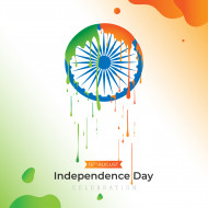 15th August Happy Independence Day Greeting Template