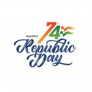74th Indian Republic Day Celebration Design Template