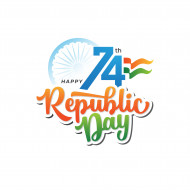 74th Republic Day Celebration Design Template