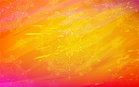 Abstract Ethnic Round Mandala Ornamental Background