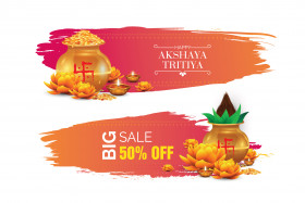 Akshaya Tritiya Offer Banner Design Set