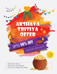 Akshaya Tritiya Offer Poster Design Background