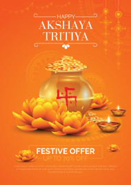 Akshaya Tritiya Offer Poster Design Template