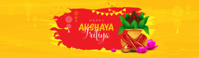 Akshaya Tritiya Wishes Header Banner Design Background