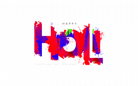 Colorful Happy Holi Wishes Greeting Design