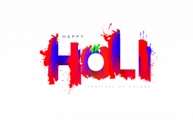 Colorful Happy Holi Wishes Greeting Design