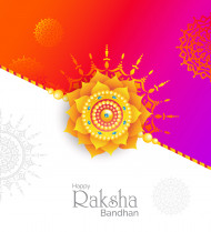 Colorful Raksha Bandhan Greeting Background