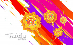 Colorful Raksha Bandhan Wishes Background