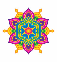 Decorative Rangoli Design Vector Illustration