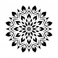 Decorative Round Floral Mandala Ornament