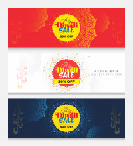 Diwali Festival Big Sale Header Banner Design Background Template