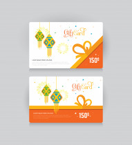 Diwali Festival Gift Card Design Template Set