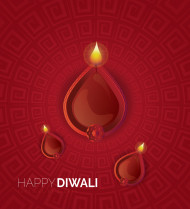 Diwali Wishes Greeting Background Template