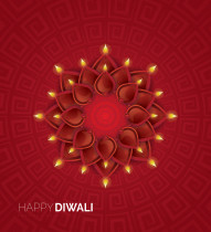 Diwali Wishes Greeting Background Template