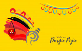 Durga Puja Background Template Illustration