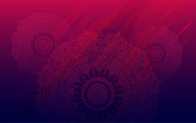 Ethnic Round Ornamental Floral Design Background