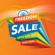 Freedom sale background template