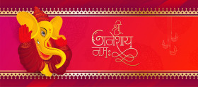 Ganesh Chaturthi Cover Banner Template