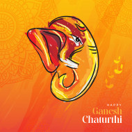 Happy Ganesh Chaturthi Greeting Background
