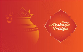 Happy Akshaya Tritiya Greeting Background Design