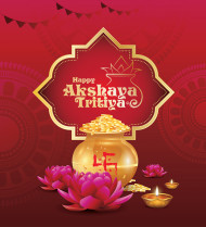 Happy Akshaya Tritiya Greeting Background Template