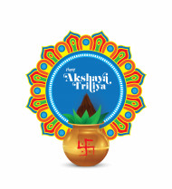 Happy Akshaya Tritiya Greeting Background Template