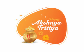 Happy Akshaya Tritiya Greeting Sticker Design