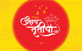 Happy Akshaya Tritiya Hindi Background Template