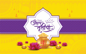 Happy  Akshaya Tritiya Hindi Greeting Template