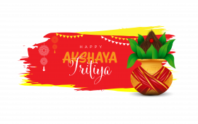 Happy Akshaya Tritiya Wishes Greeting Design