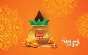 Happy Akshaya Tritiya Wishes Greeting Template