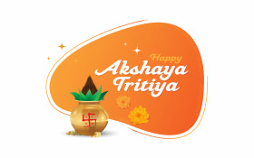 Happy Akshaya Tritiya Wishes Sticker Design Template
