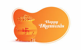 Happy Dhanteras Greeting Templte