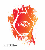 Happy Diwali Festival Abstract Background Template